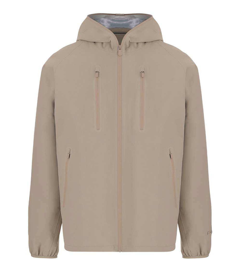 Beige Solid Hood Jacket 1