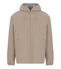 Beige Solid Hood Jacket 1