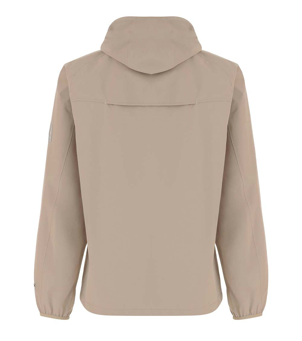 Beige Solid Hood Jacket 2