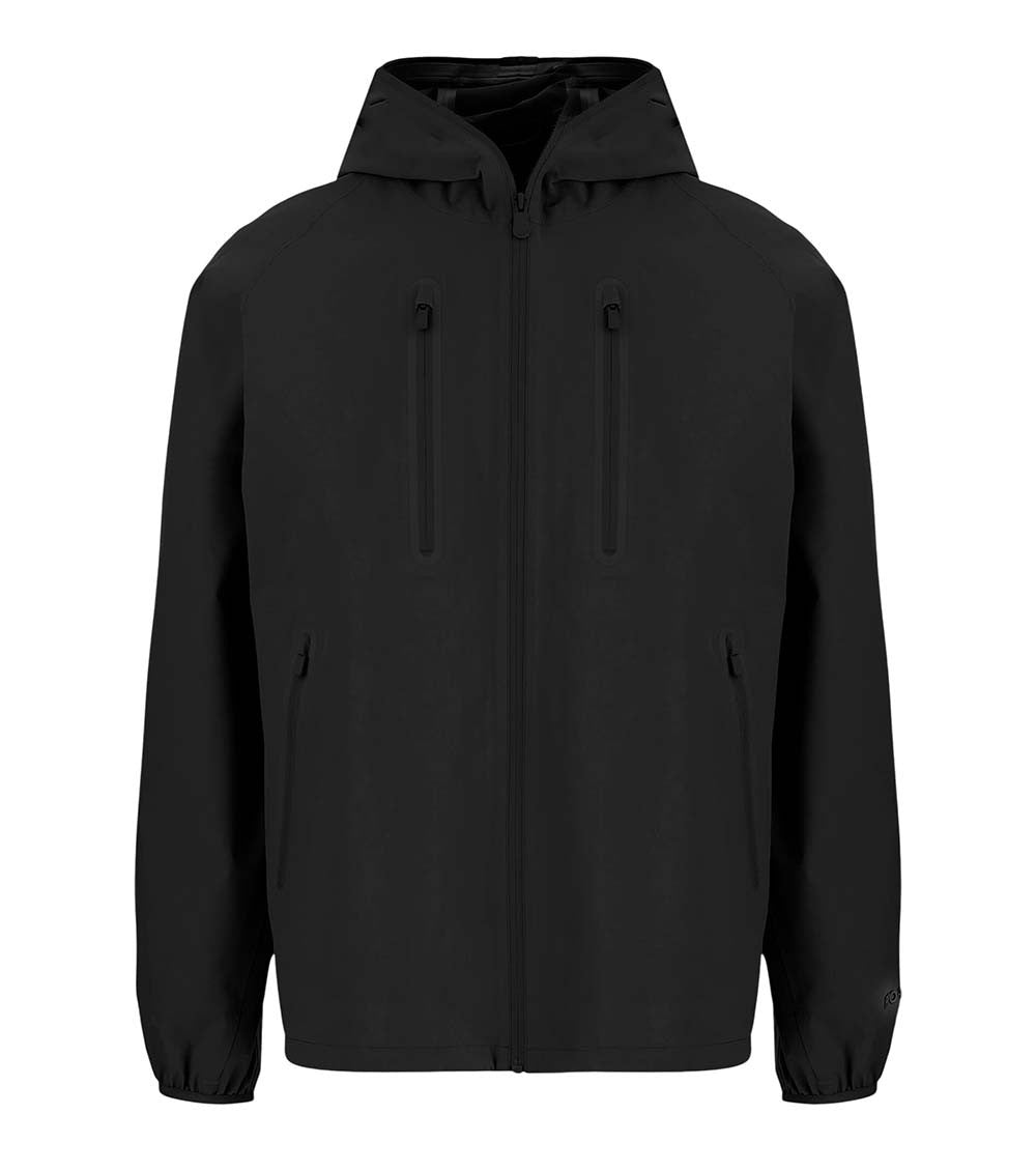 Black Solid Hood Jacket 1