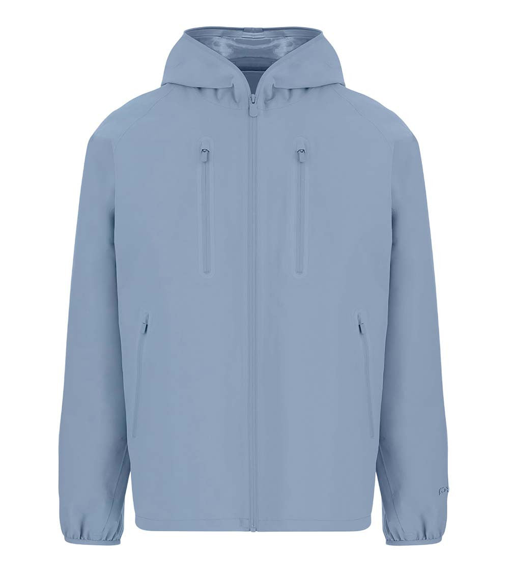 Light Blue Solid Hood Jacket 1