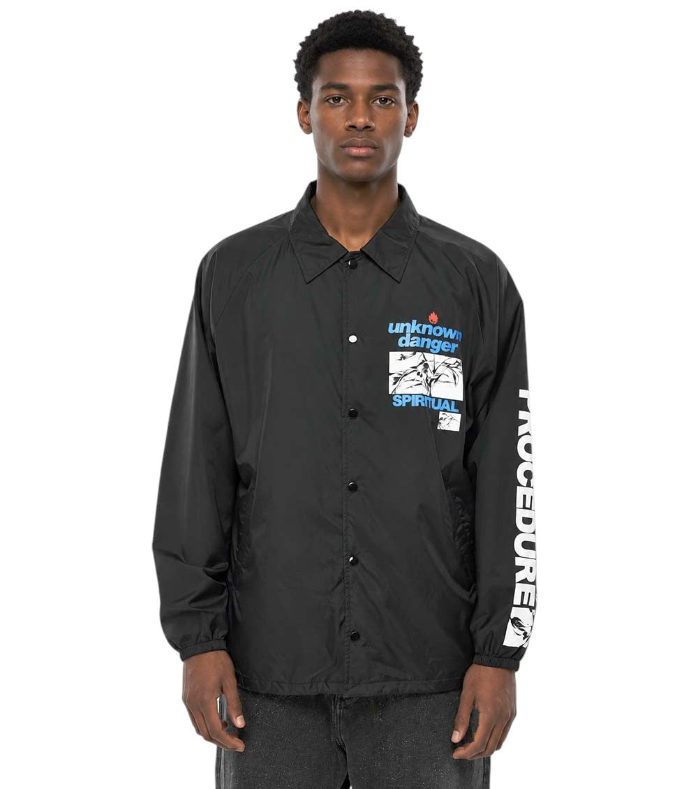 Black Graphic Print Jacket 1