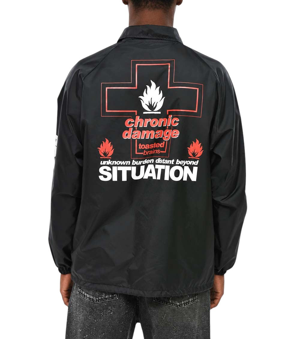 Black Graphic Print Jacket 2