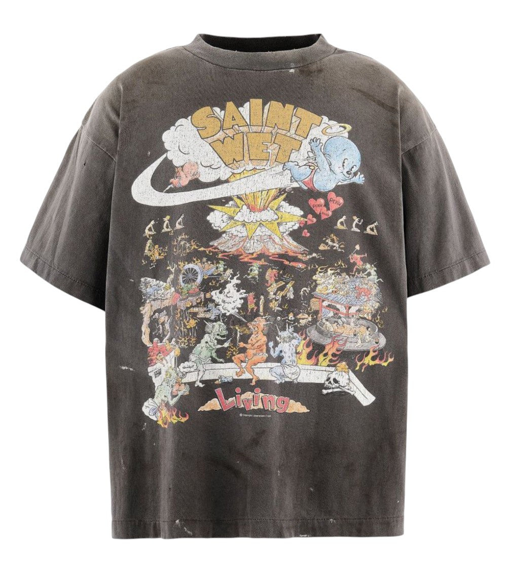 Black Graphic Print T-Shirt 1