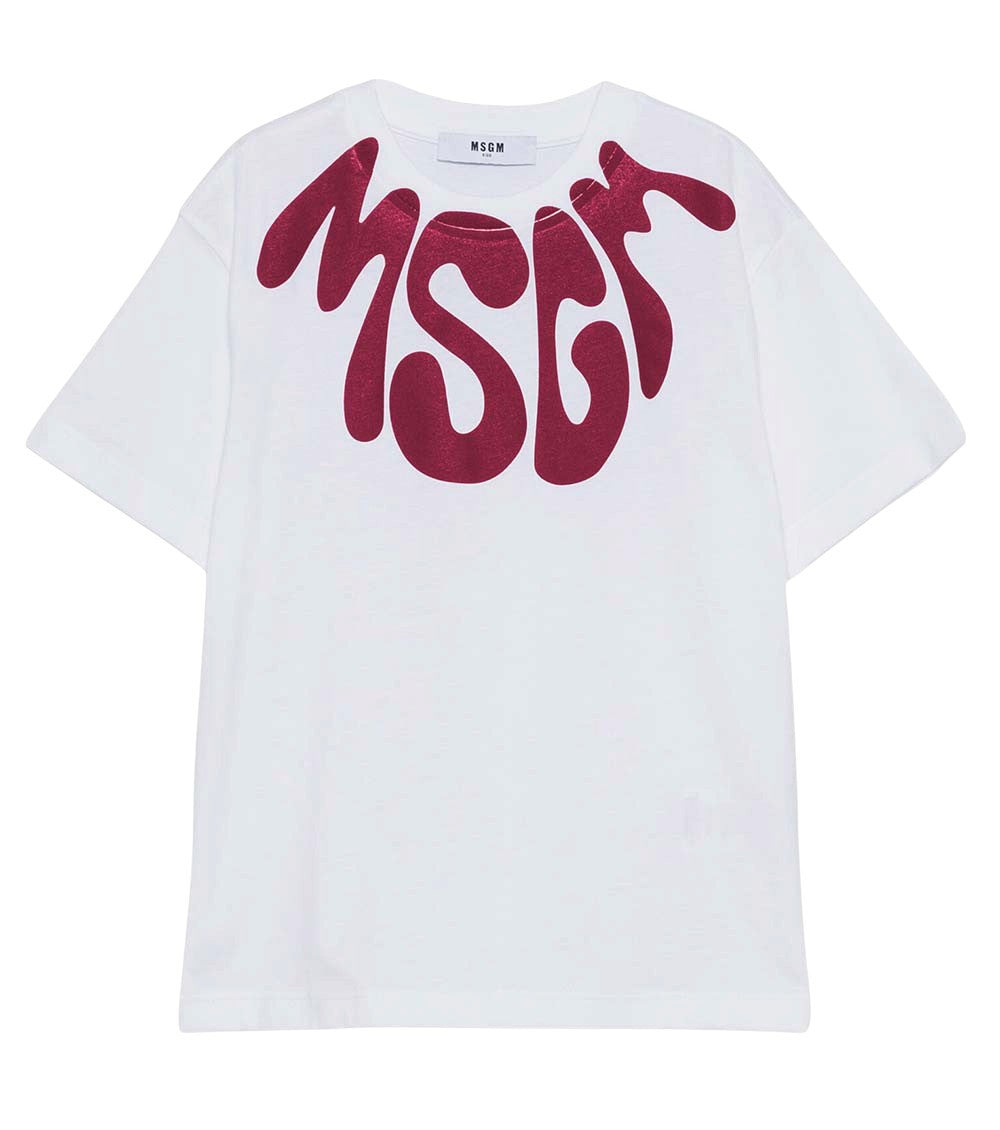 Girls White Graphic T-Shirt 1