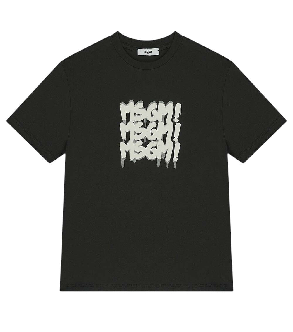 Girls Black Logo T-Shirt 1
