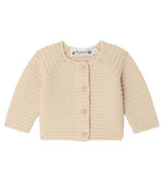 Baby Girl Beige Knitted Cardigan 1