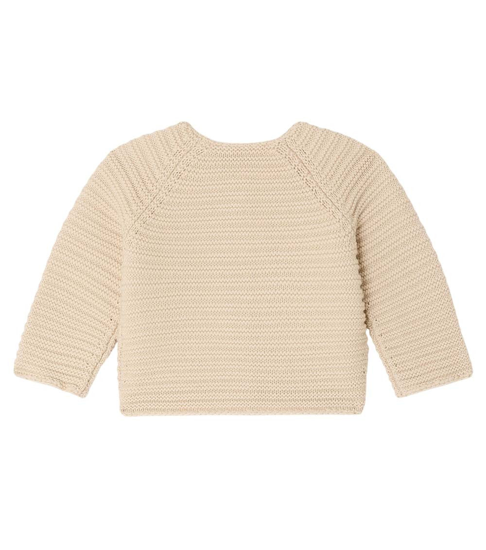 Baby Girl Beige Knitted Cardigan 2