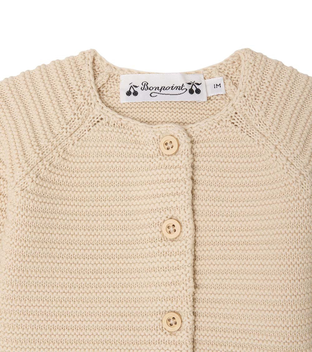 Baby Girl Beige Knitted Cardigan 3