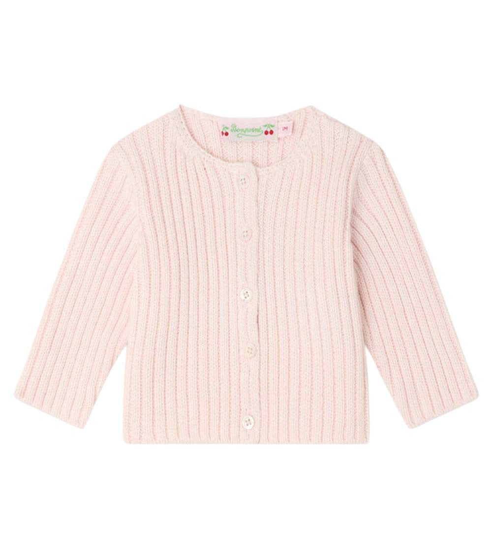 Baby Girl Pink Knitted Cardigan 1