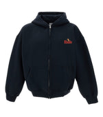 Black Zip Up Logo Hoodie 1