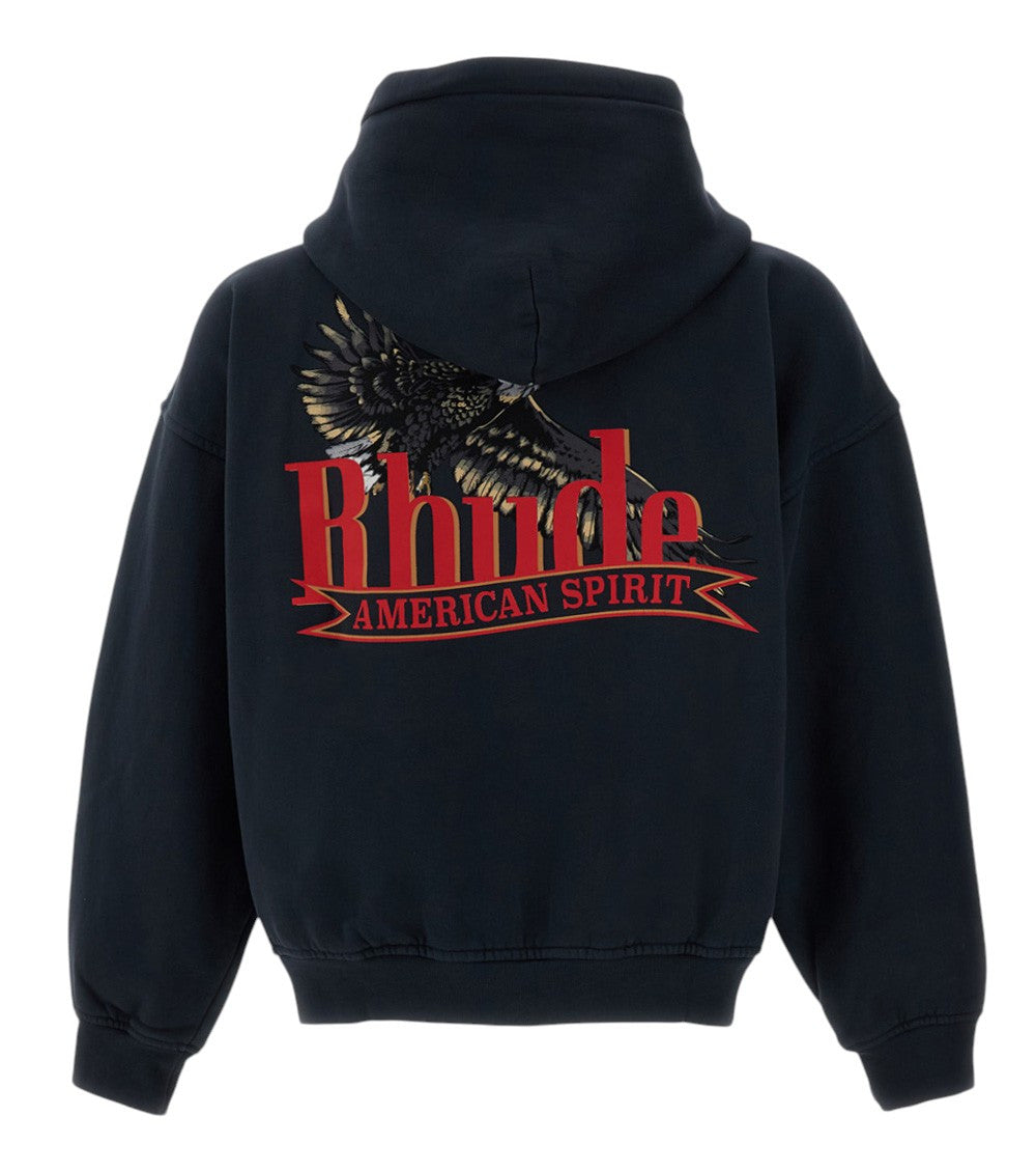 Black Zip Up Logo Hoodie 2