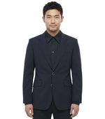 Navy Blue Notched Lapel Blazer 1