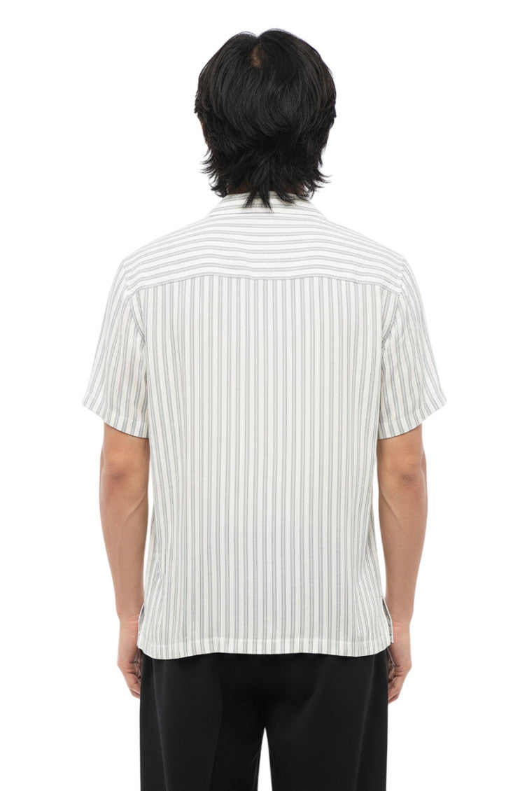 White Regular Stripes Shirt 2