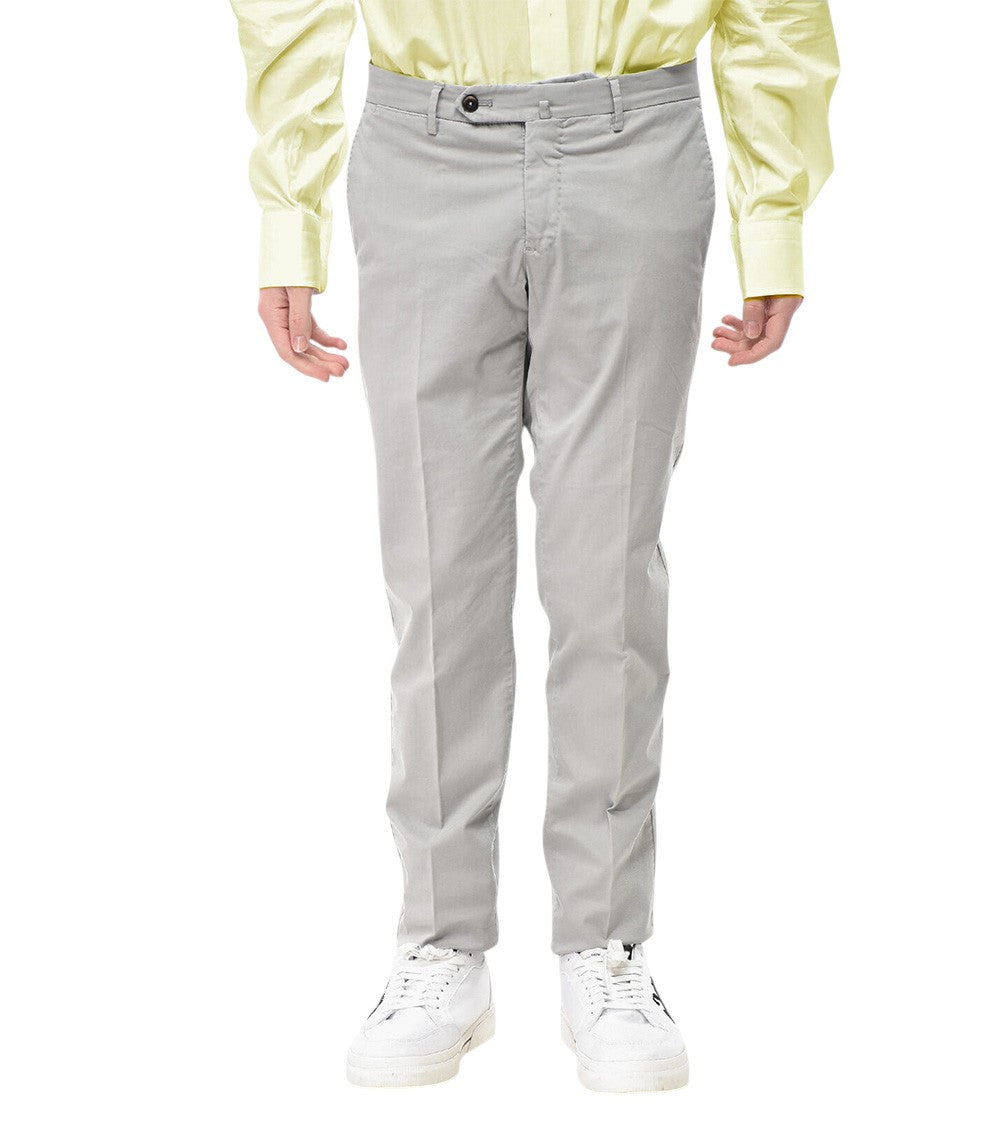 Grey Slim Chino Trousers 1