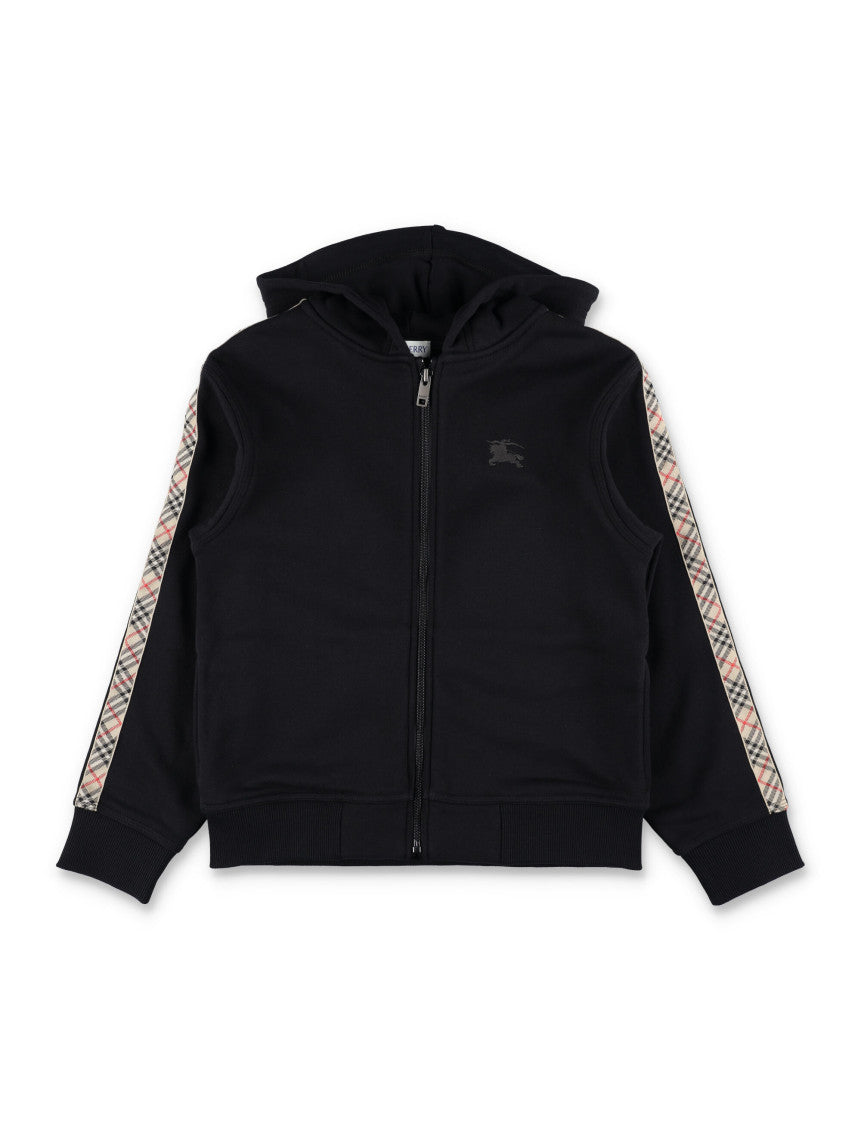 Boys Black Checks Hoodie 1