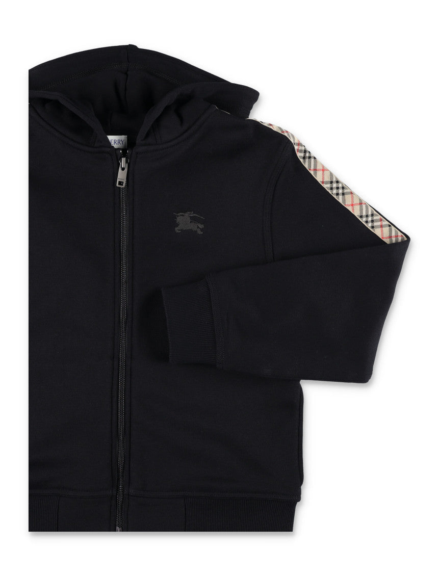 Boys Black Checks Hoodie 2