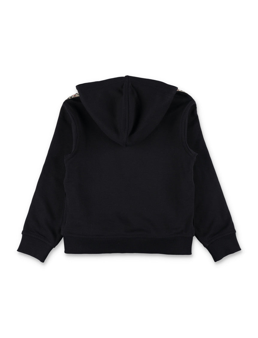 Boys Black Checks Hoodie 3