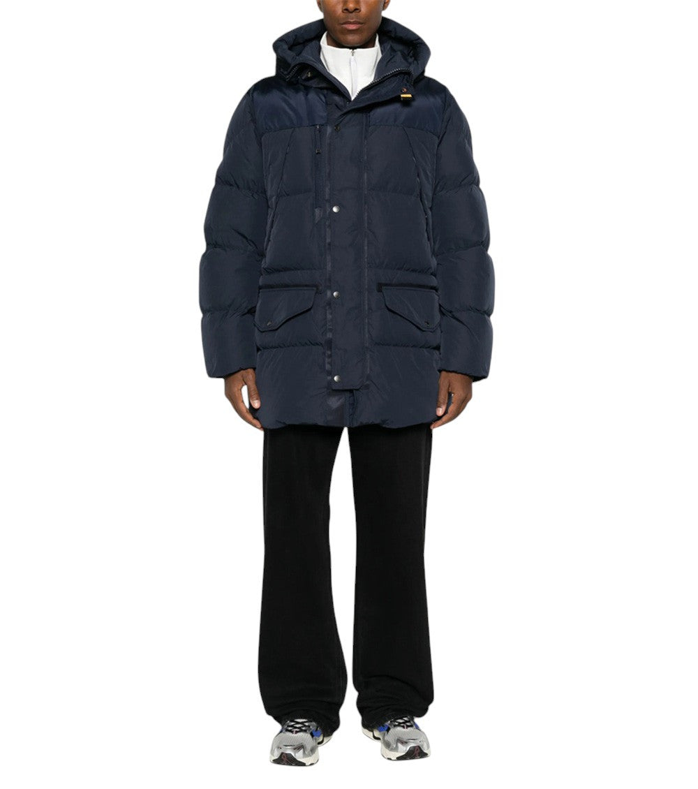 Navy Quilted Hood Jacket 2