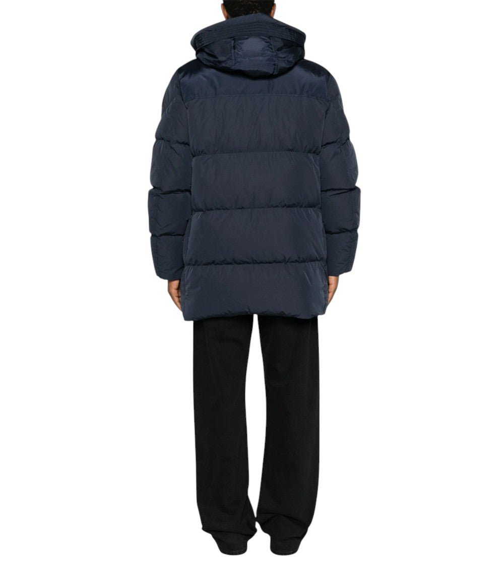 Navy Quilted Hood Jacket 3