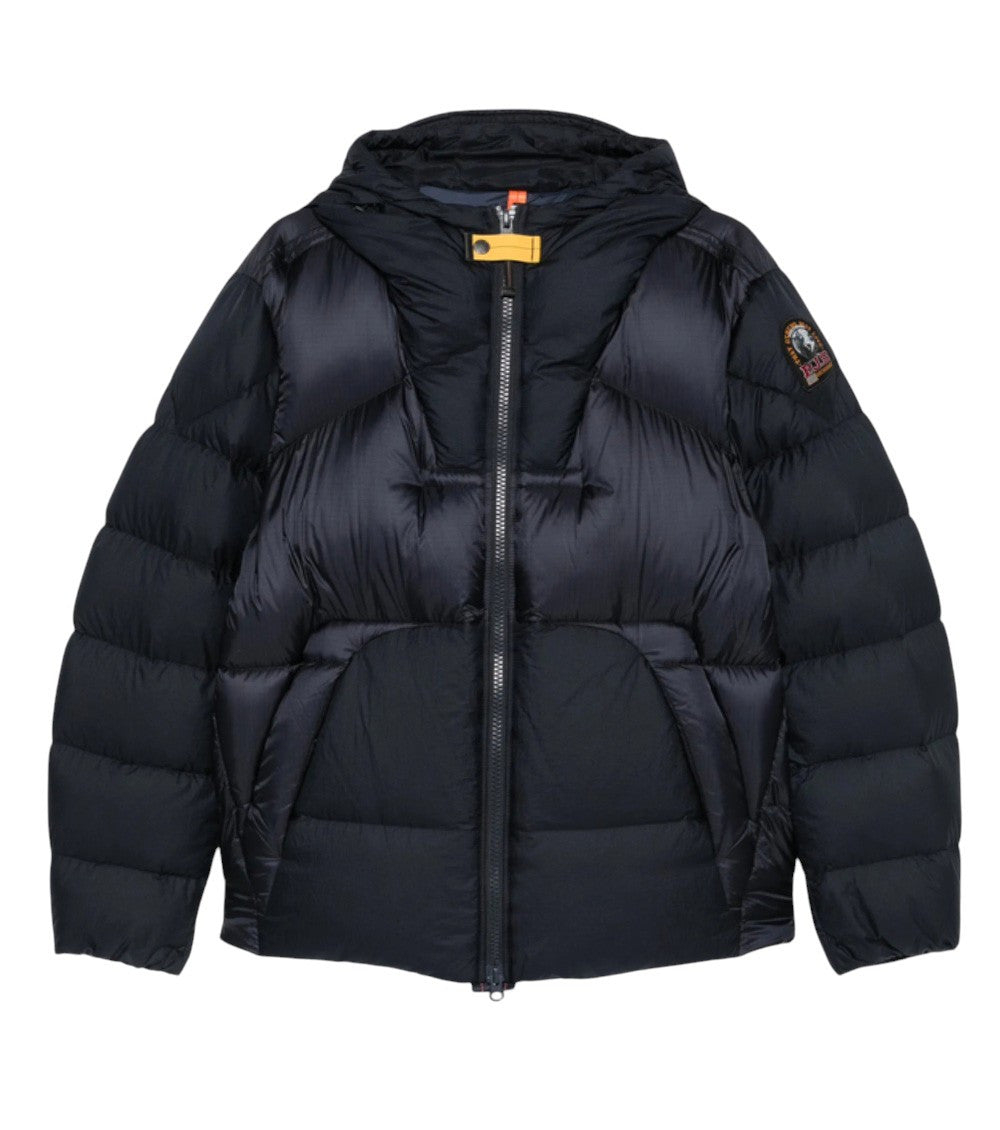 Navy Blue Quilted Hood Jacket 1