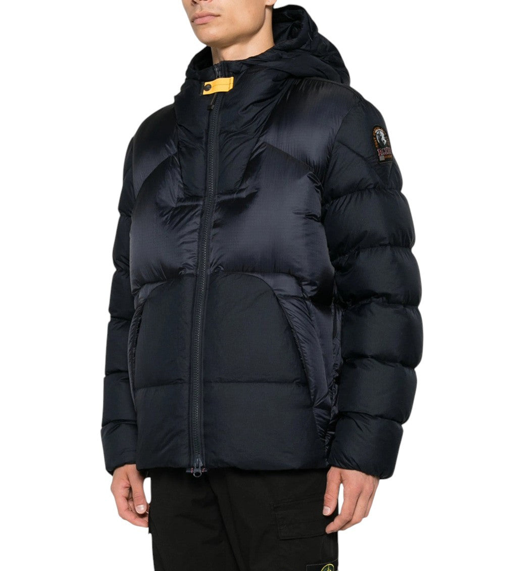 Navy Blue Quilted Hood Jacket 2