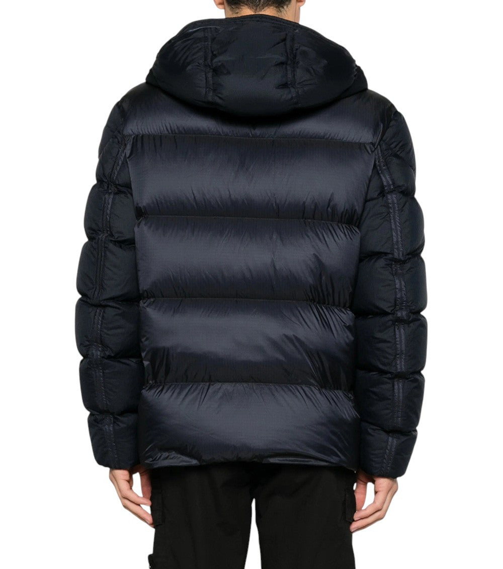 Navy Blue Quilted Hood Jacket 3