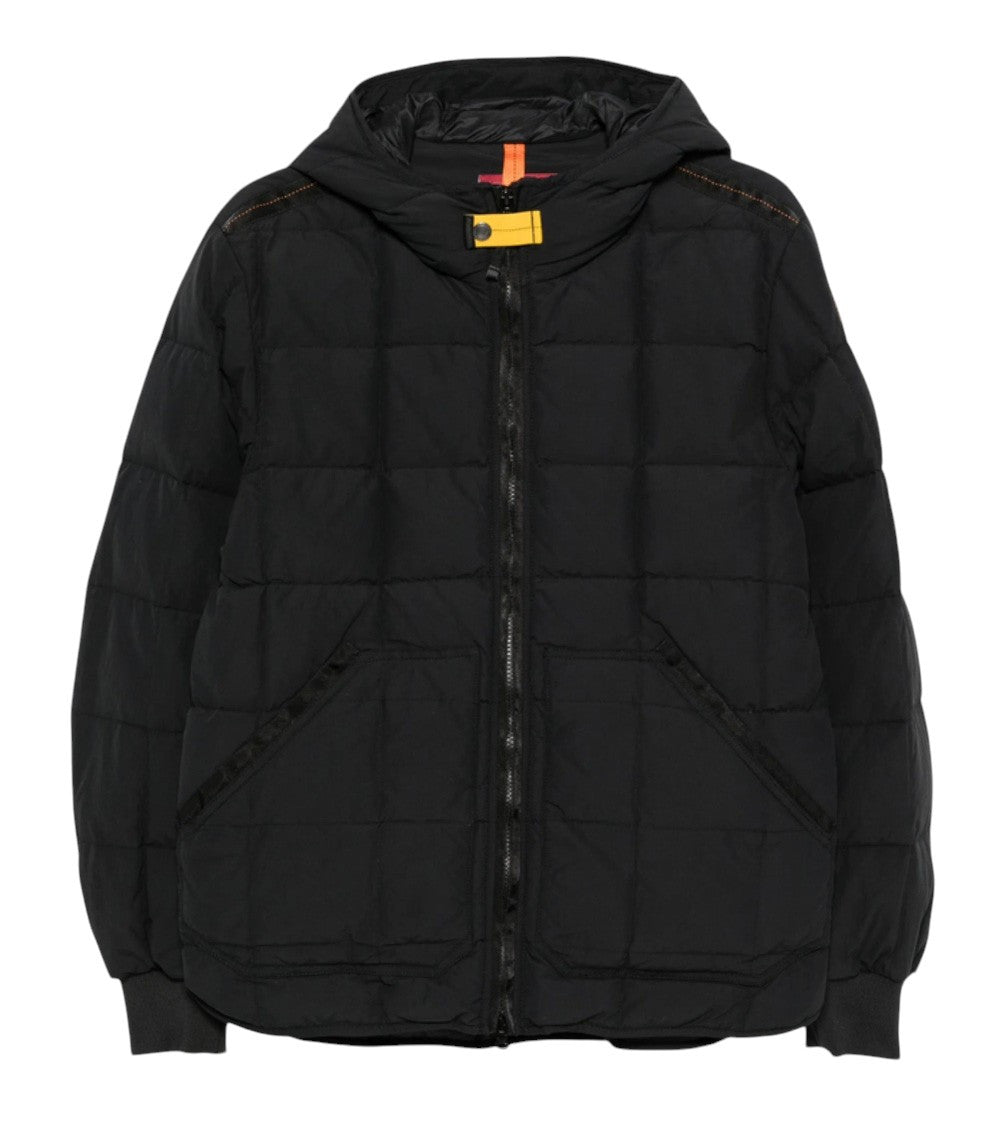 Black Quilted Hood Jacket 1