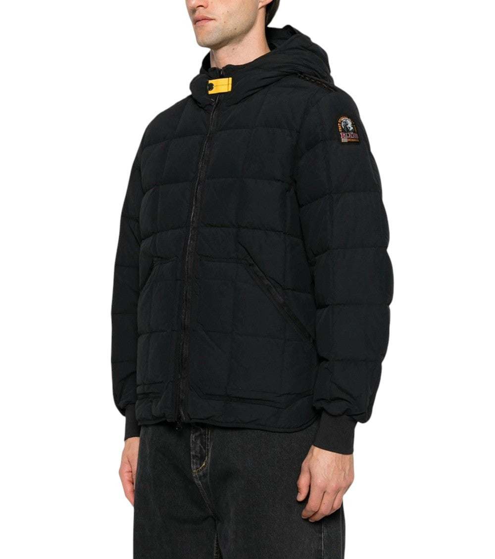 Black Quilted Hood Jacket 2