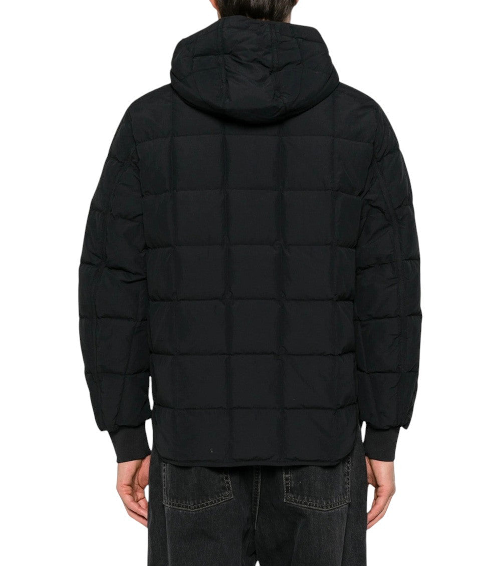 Black Quilted Hood Jacket 3