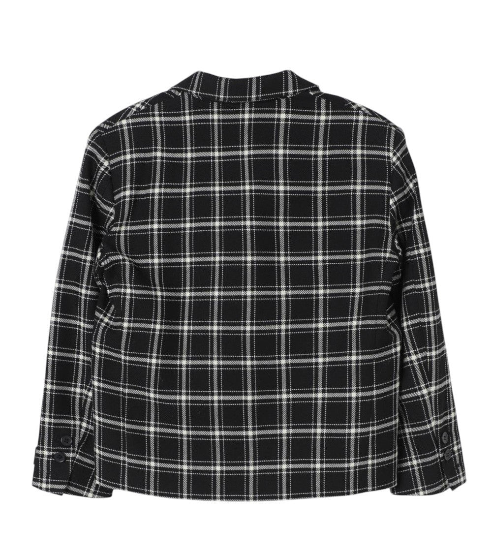 Boys BlackWhite Checks Blazer 2