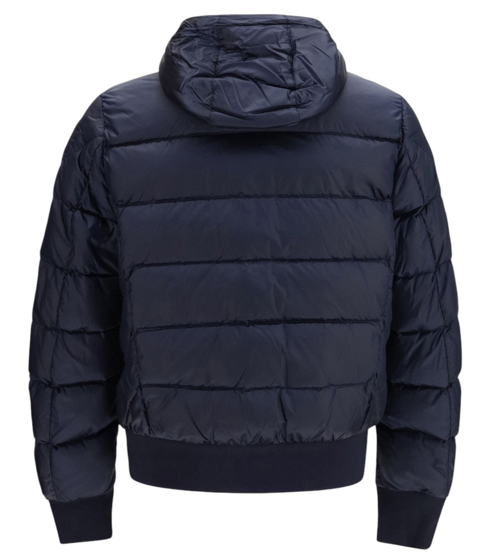 Navy Blue Quilted Hood Jacket 3