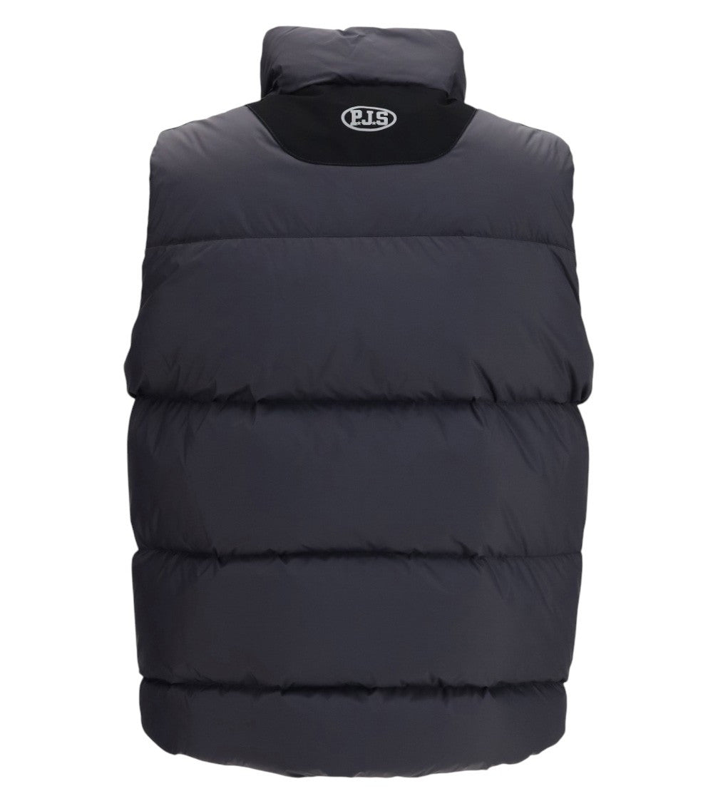 Black Padded Sleeveless Jacket 2