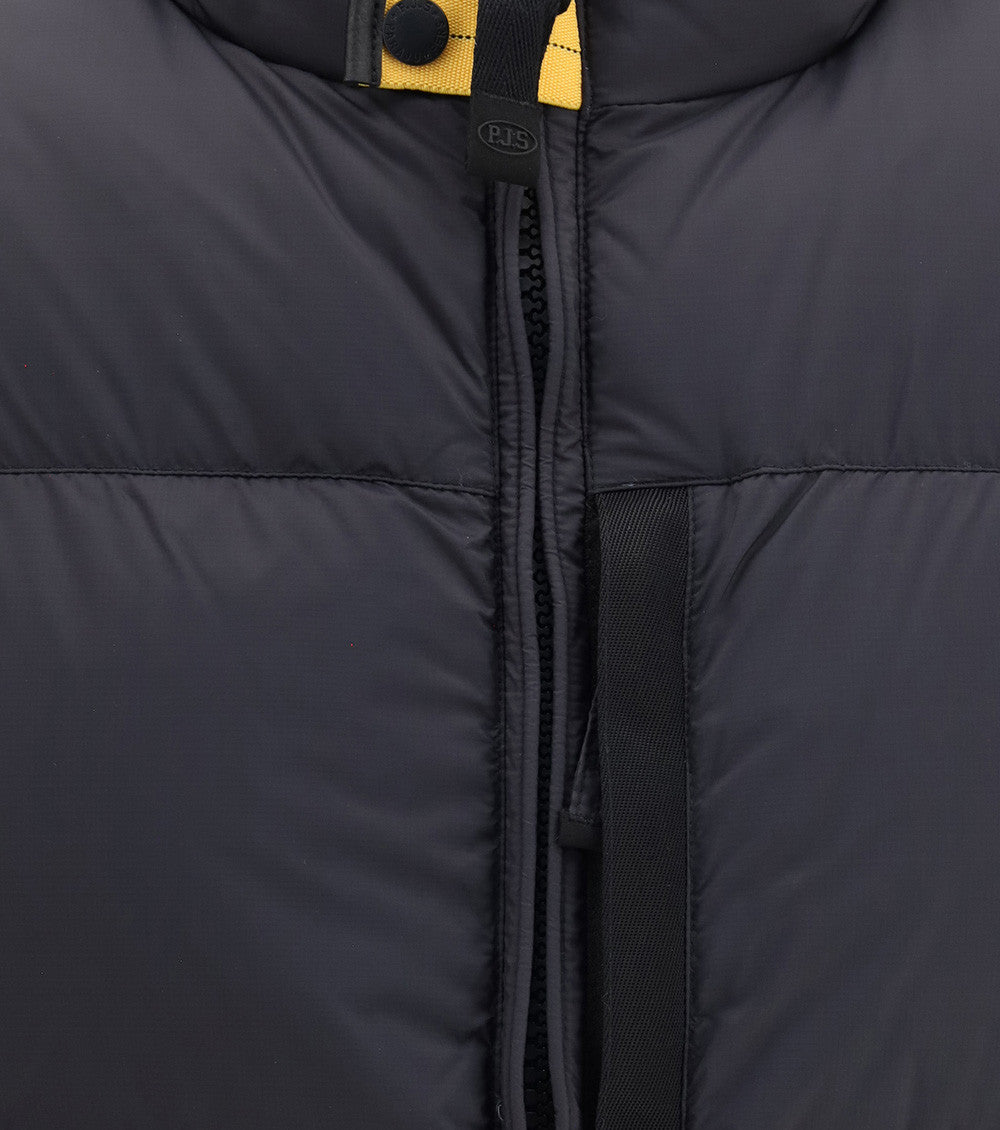Black Padded Sleeveless Jacket 3