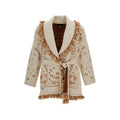 Off White Shawl Neck Sweater 1