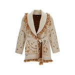 Off White Shawl Neck Sweater 1