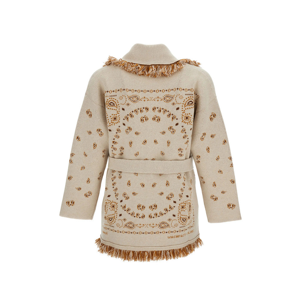 Off White Shawl Neck Sweater 2