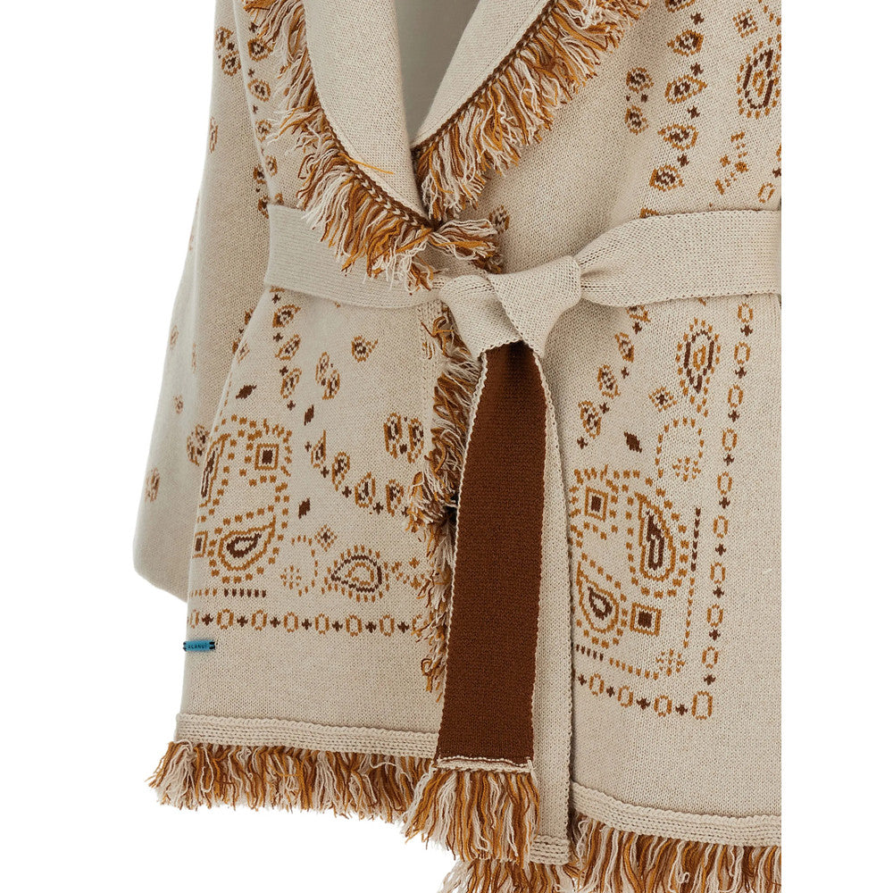 Off White Shawl Neck Sweater 3