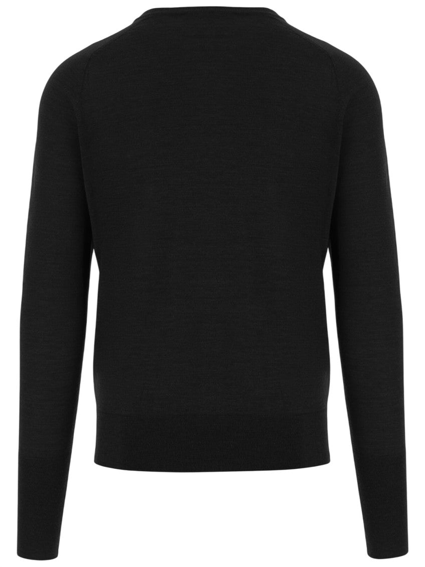 Black V Neck Sweater 2