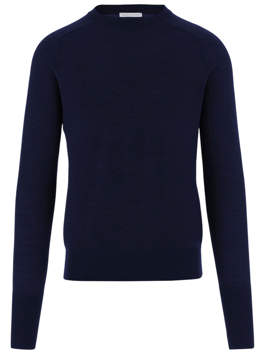 Navy Blue Crew Neck Sweater 1