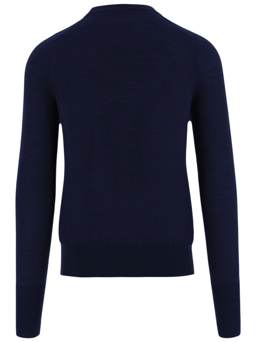 Navy Blue Crew Neck Sweater 2
