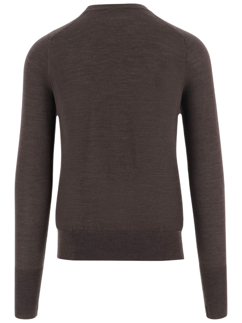 Brown Crew Neck Sweater 2