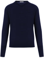Navy Blue V Neck Sweater 1