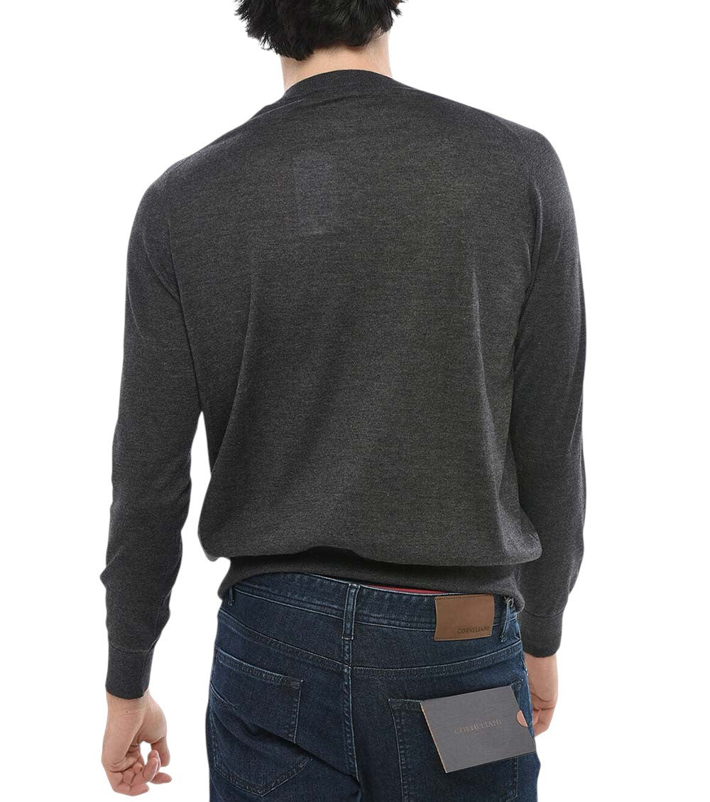 Dark Grey Crew Neck Sweater 2