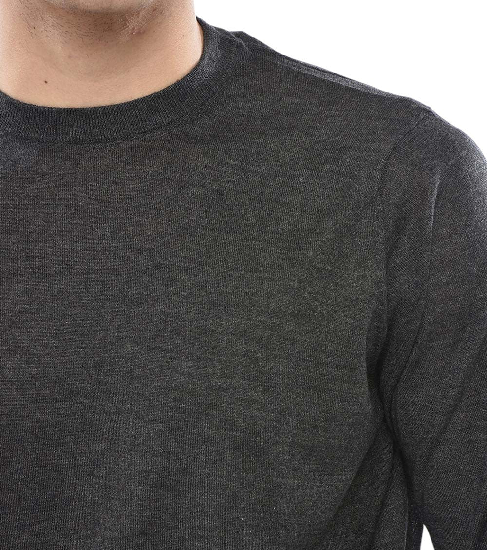 Dark Grey Crew Neck Sweater 3