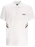 White Logo Print Polo 1