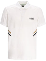 White Logo Print Polo 1