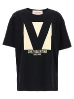 Black Logo Chez Valentino T-shirt 1