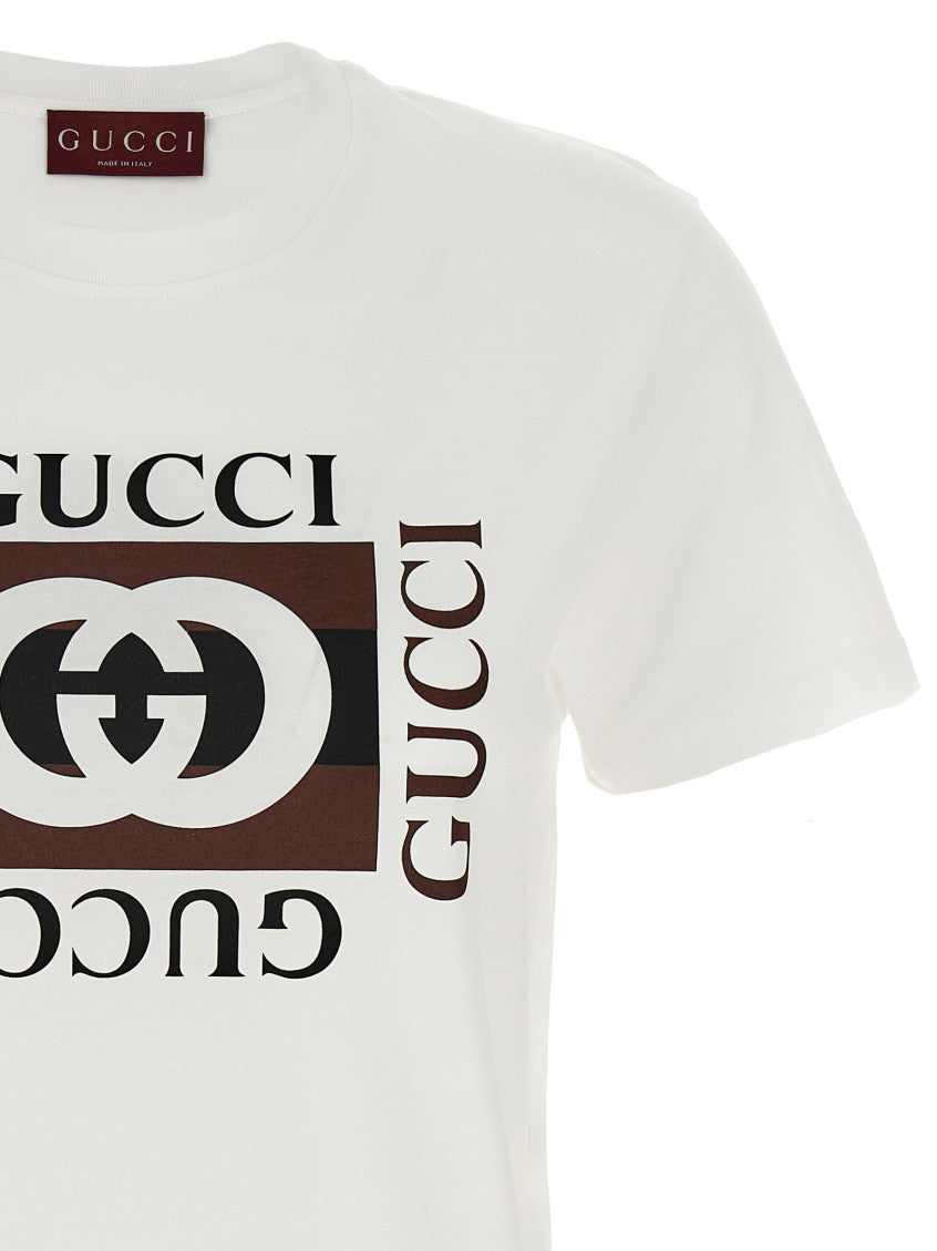 White 'Gucci Incrocio GG' T-shirt 3