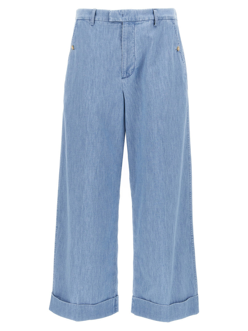 Blue Turn-up Jeans 1